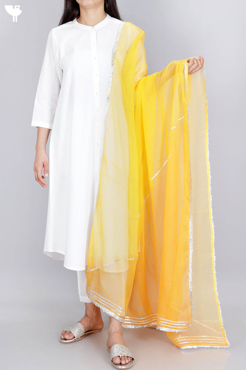 Kota Doria Dupatta With Gota Patti Embroidery